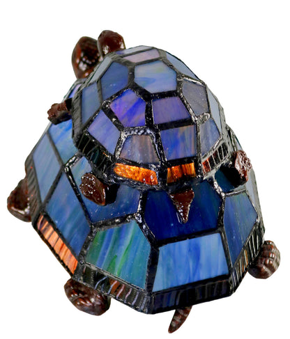 Piggyback Leadlight Turtle Lamp