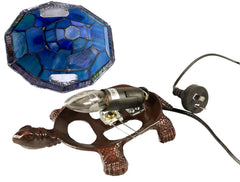 Piggyback Leadlight Turtle Lamp