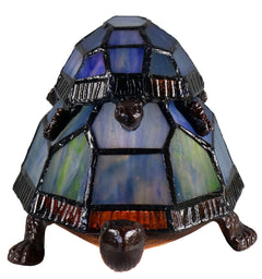 Piggyback Leadlight Turtle Lamp