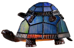 Piggyback Leadlight Turtle Lamp