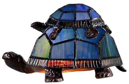 Piggyback Leadlight Turtle Lamp