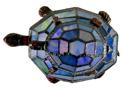 Piggyback Leadlight Turtle Lamp