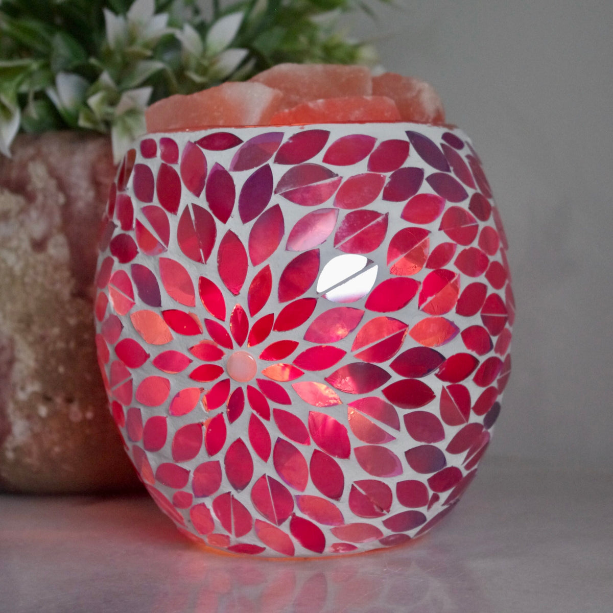 Mosaic Vase Salt Lamps