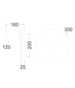 Poi Travertine Wall Light