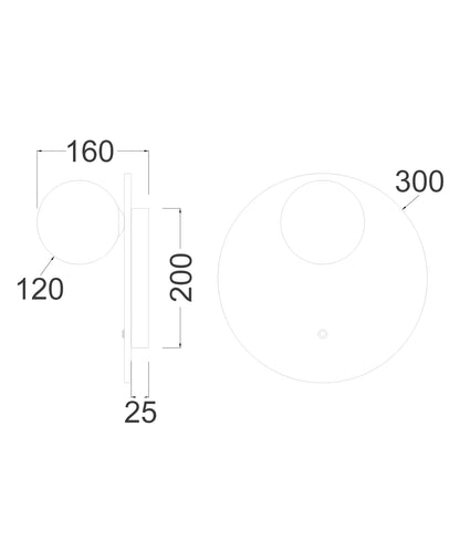 Poi Travertine Wall Light