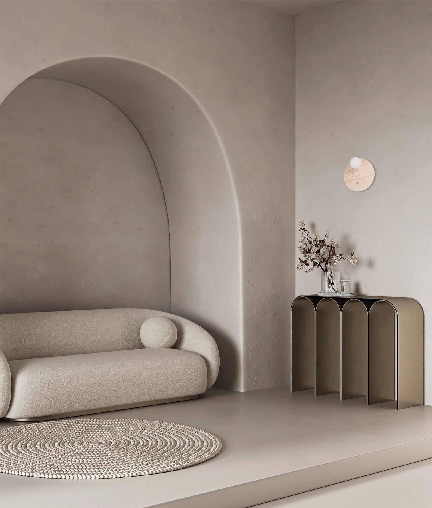 Poi Travertine Wall Light