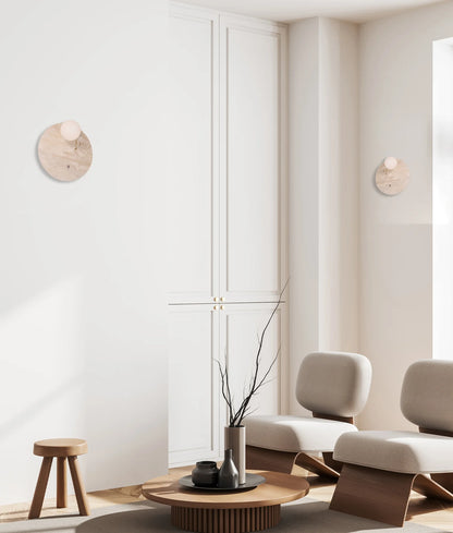 Poi Travertine Wall Light