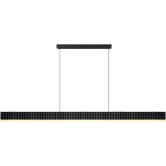 Prinia 2500mm Fluted Linear LED Pendant Black