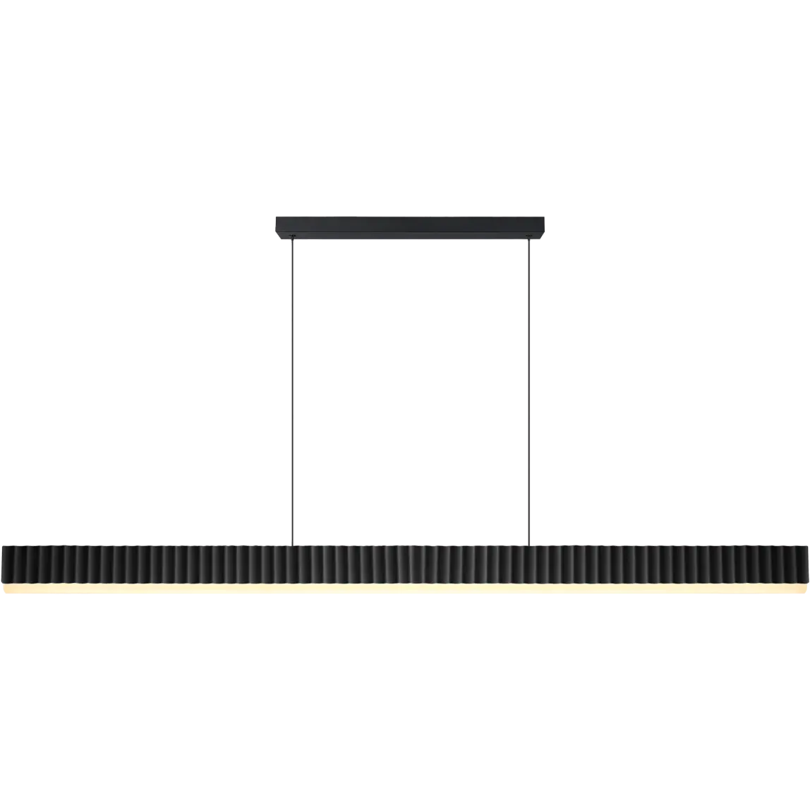 Prinia 2500mm Fluted Linear LED Pendant Black