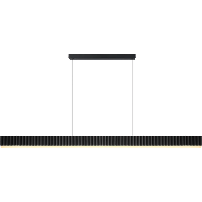 Prinia 2500mm Fluted Linear LED Pendant Black
