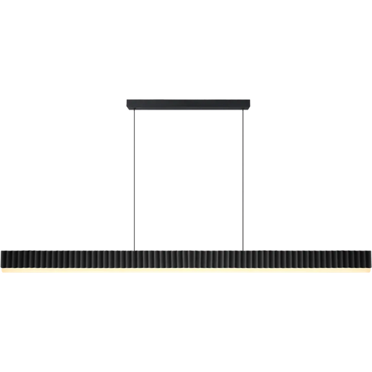 Prinia 2500mm Fluted Linear LED Pendant Black