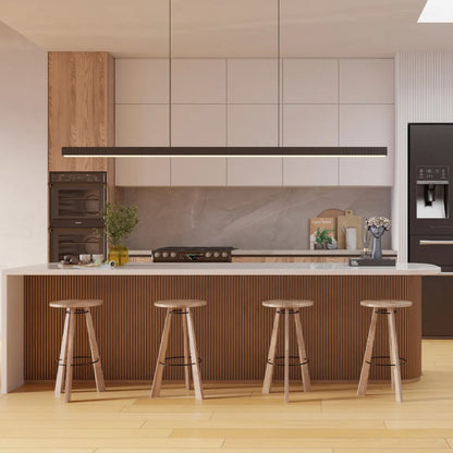Prinia 2500mm Fluted Linear LED Pendant Black
