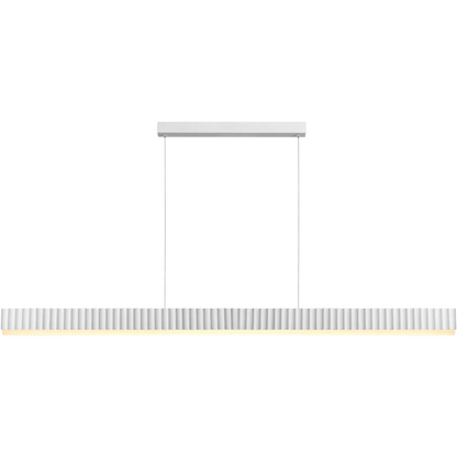 Prinia 2500mm Fluted Linear LED Pendant White