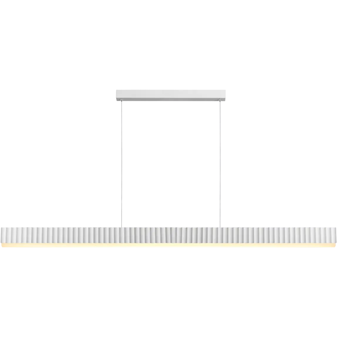Prinia 2000mm Fluted Linear LED Pendant White