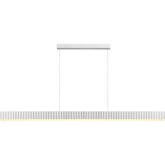 Prinia 2000mm Fluted Linear LED Pendant White