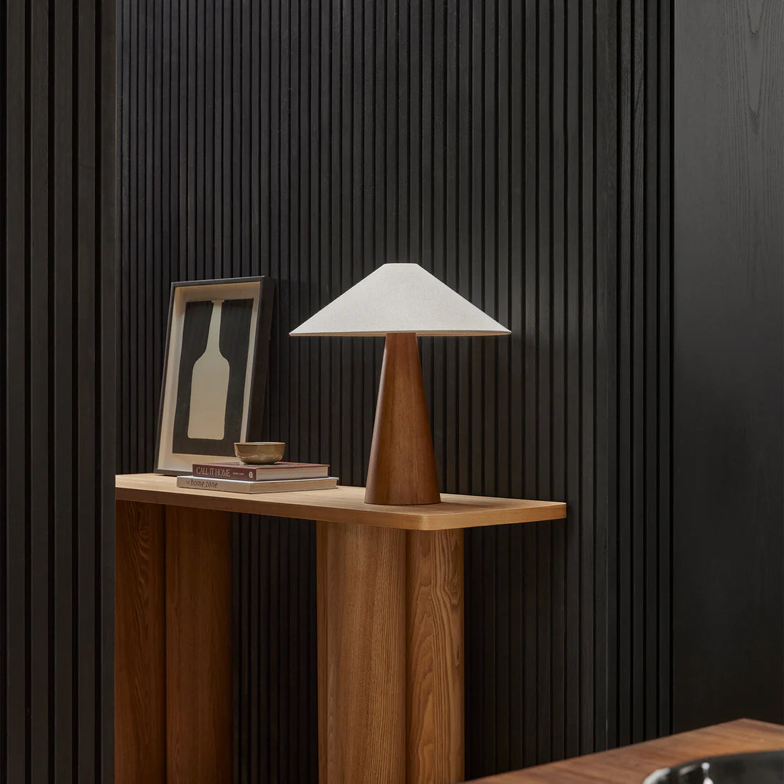 Pyra Walnut Table Lamp
