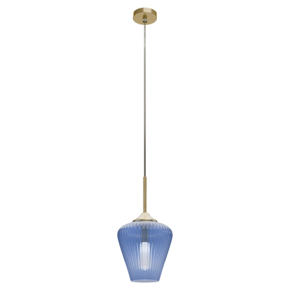 Ribbon Fluted Glass 230mm Pendant Light