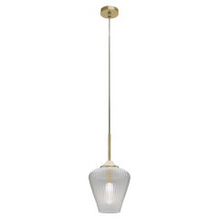 Ribbon Fluted Glass 230mm Pendant Light