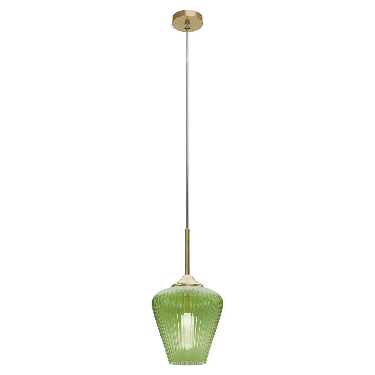 Ribbon Fluted Glass 230mm Pendant Light