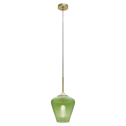 Ribbon Fluted Glass 230mm Pendant Light