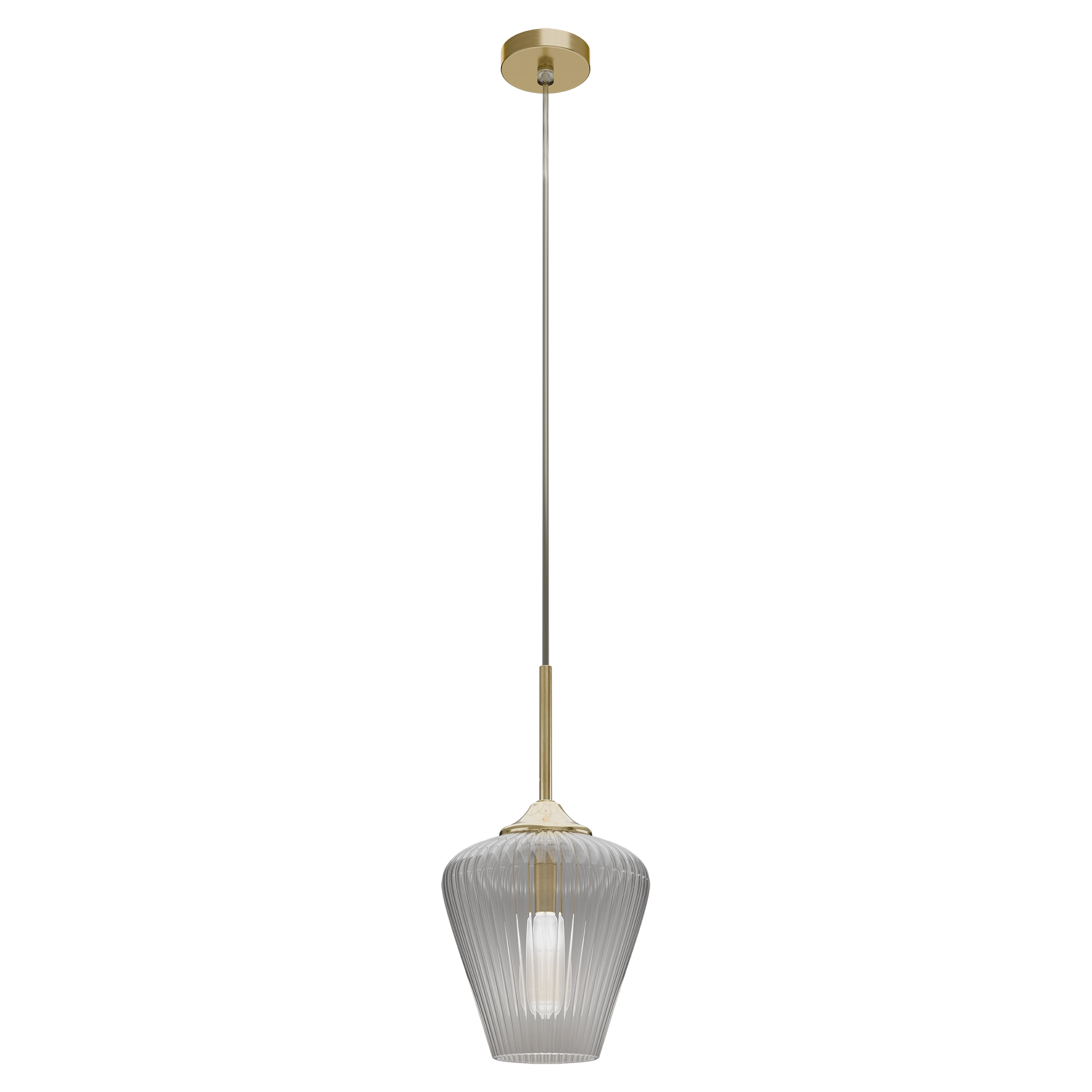 Ribbon Fluted Glass 230mm Pendant Light