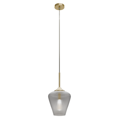 Ribbon Fluted Glass 230mm Pendant Light