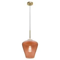 Ribbon Fluted Glass 280mm Pendant Light