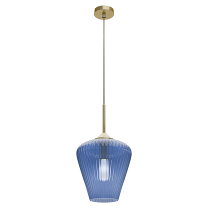 Ribbon Fluted Glass 280mm Pendant Light