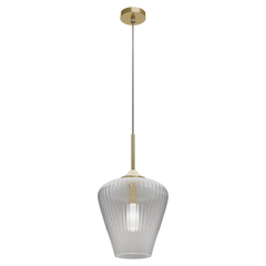 Ribbon Fluted Glass 280mm Pendant Light
