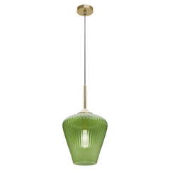Ribbon Fluted Glass 280mm Pendant Light