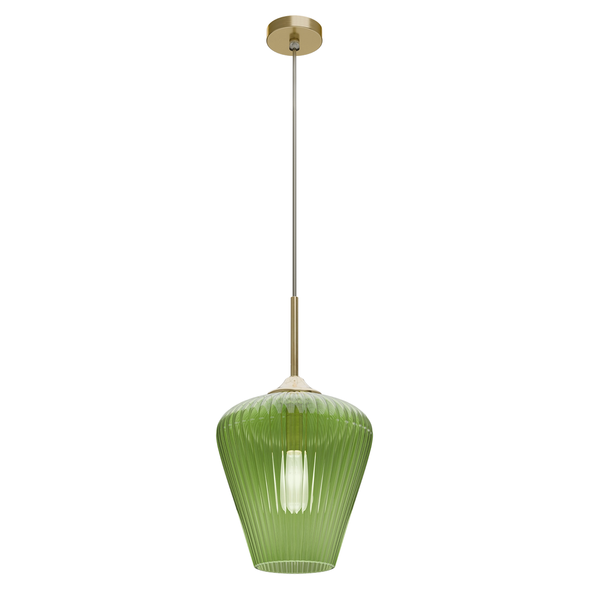 Ribbon Fluted Glass 280mm Pendant Light