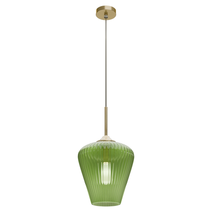 Ribbon Fluted Glass 280mm Pendant Light