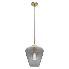 Ribbon Fluted Glass 280mm Pendant Light
