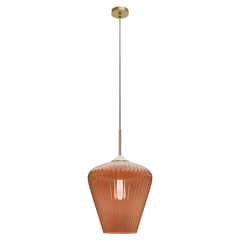 Ribbon Fluted Glass 360mm Pendant Light