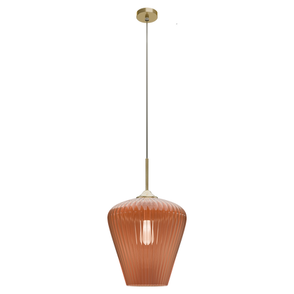 Ribbon Fluted Glass 360mm Pendant Light
