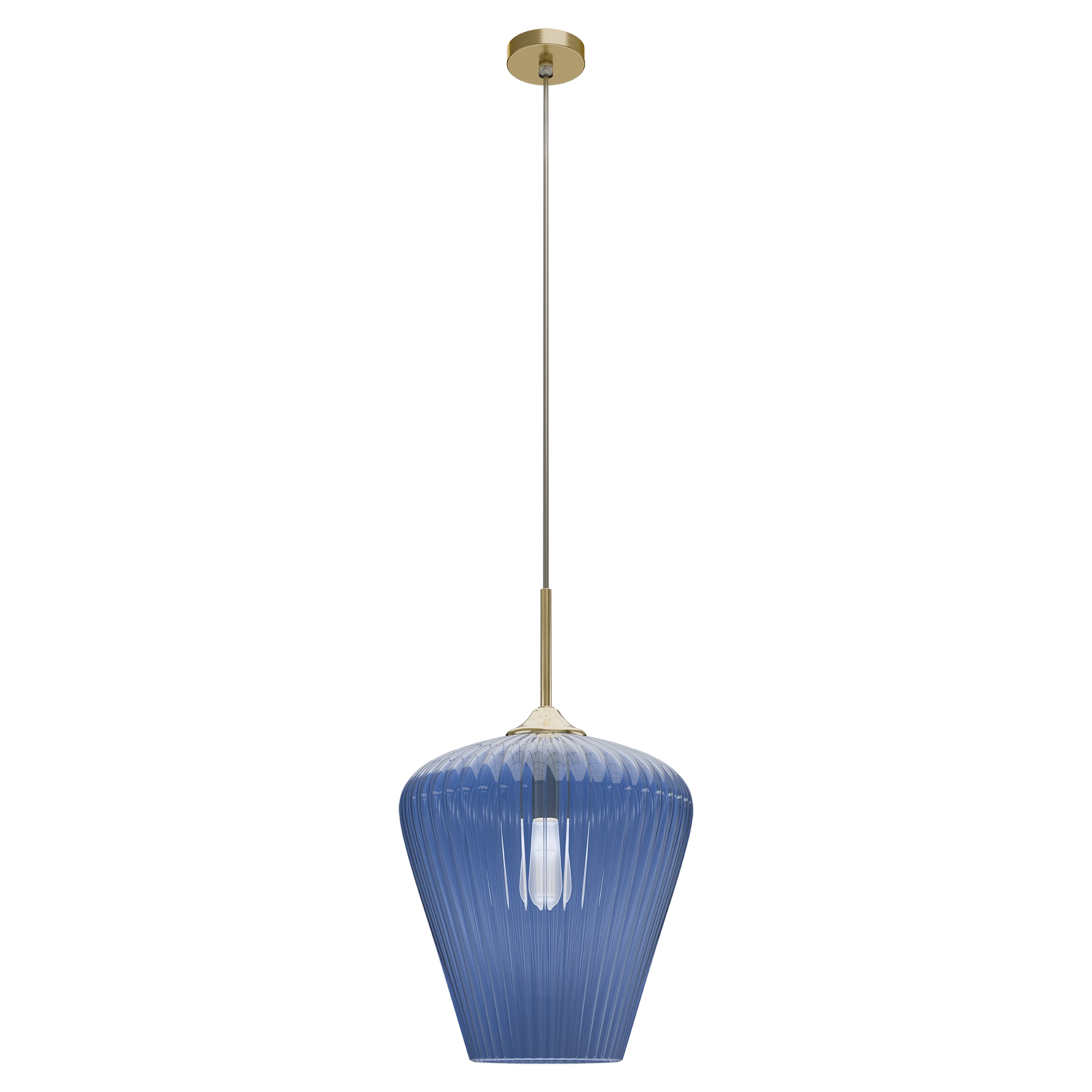 Ribbon Fluted Glass 360mm Pendant Light