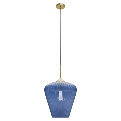 Ribbon Fluted Glass 360mm Pendant Light