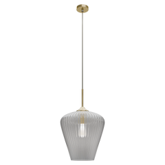 Ribbon Fluted Glass 360mm Pendant Light