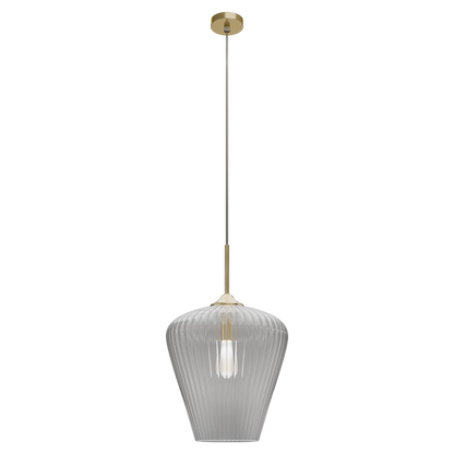 Ribbon Fluted Glass 360mm Pendant Light