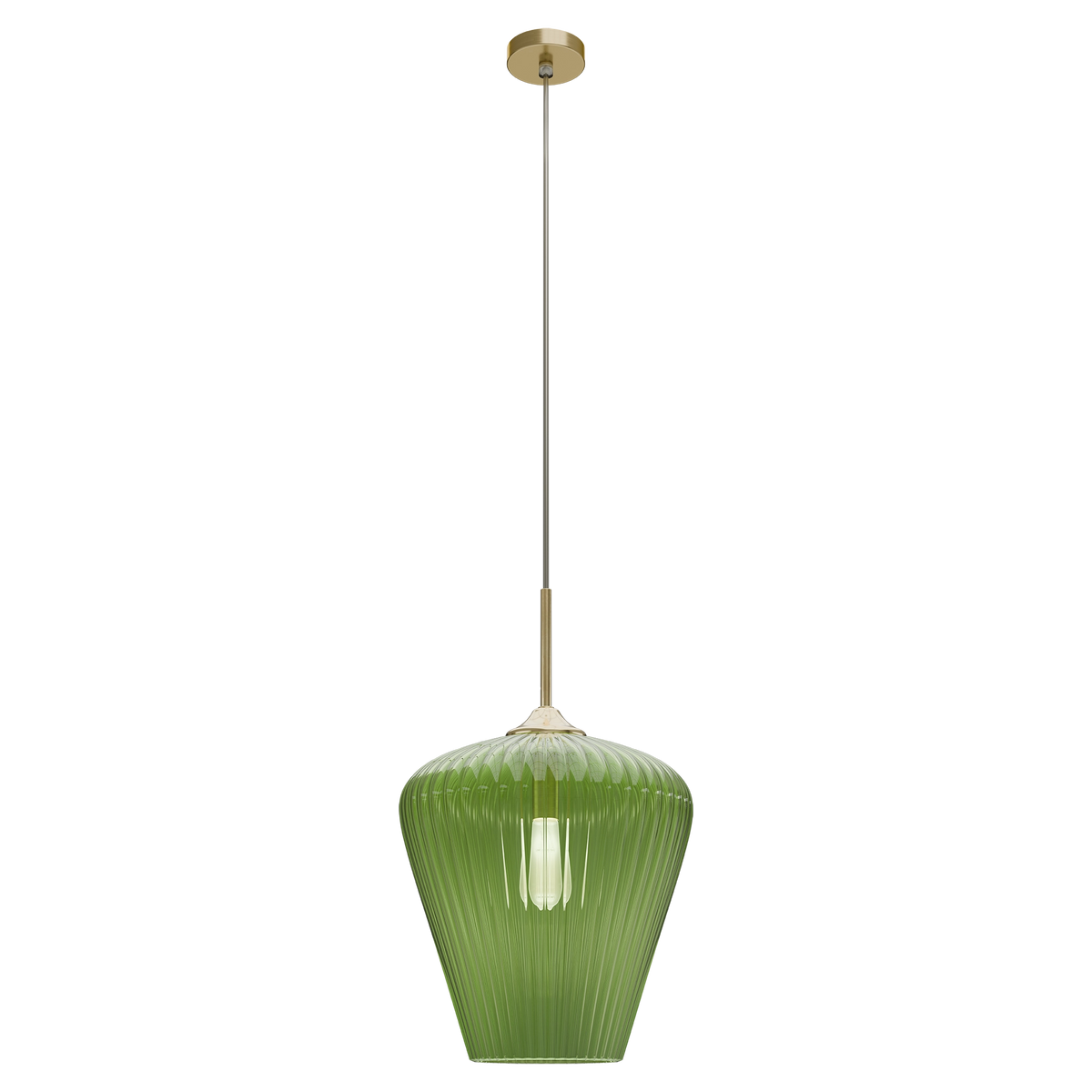 Ribbon Fluted Glass 360mm Pendant Light