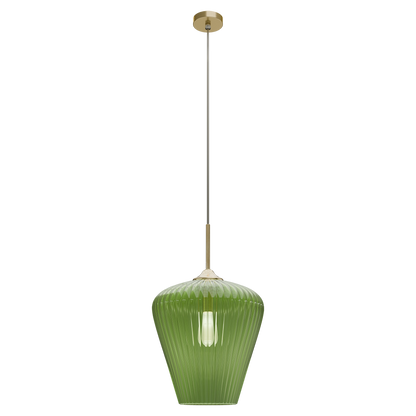 Ribbon Fluted Glass 360mm Pendant Light