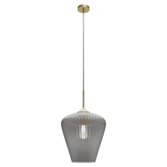 Ribbon Fluted Glass 360mm Pendant Light