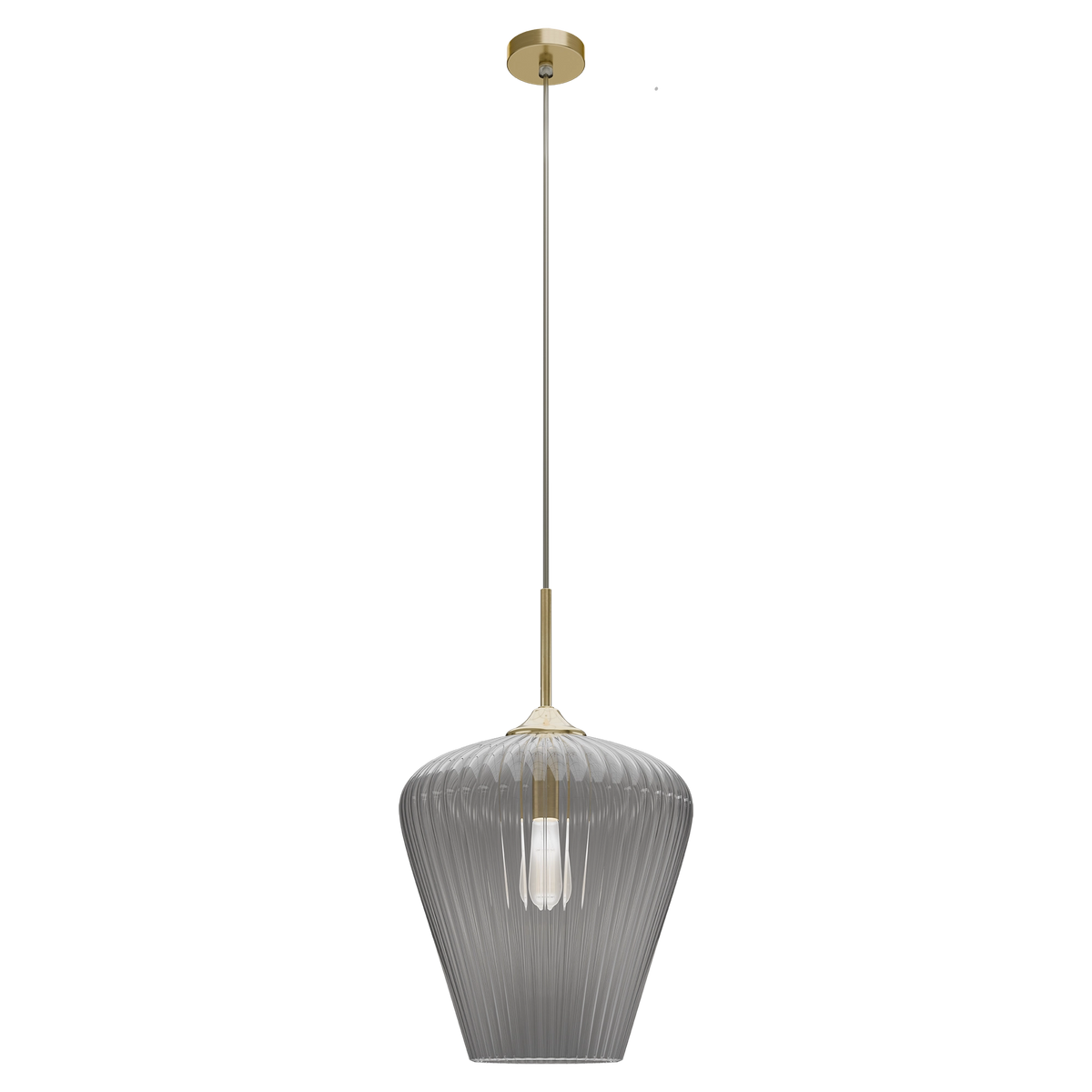 Ribbon Fluted Glass 360mm Pendant Light