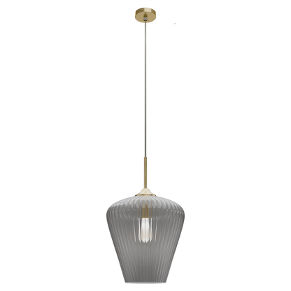 Ribbon Fluted Glass 360mm Pendant Light