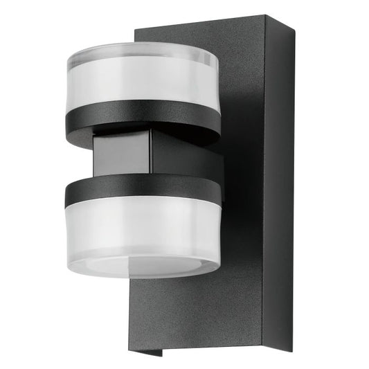 Romendo 2 2LT Vanity Wall Light Black