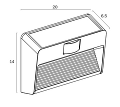 Roth Exterior Solar Wall Light
