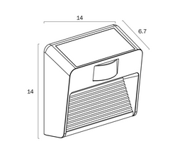 Roth Exterior Solar Wall Light