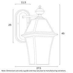Rye Exterior Wall Light Large