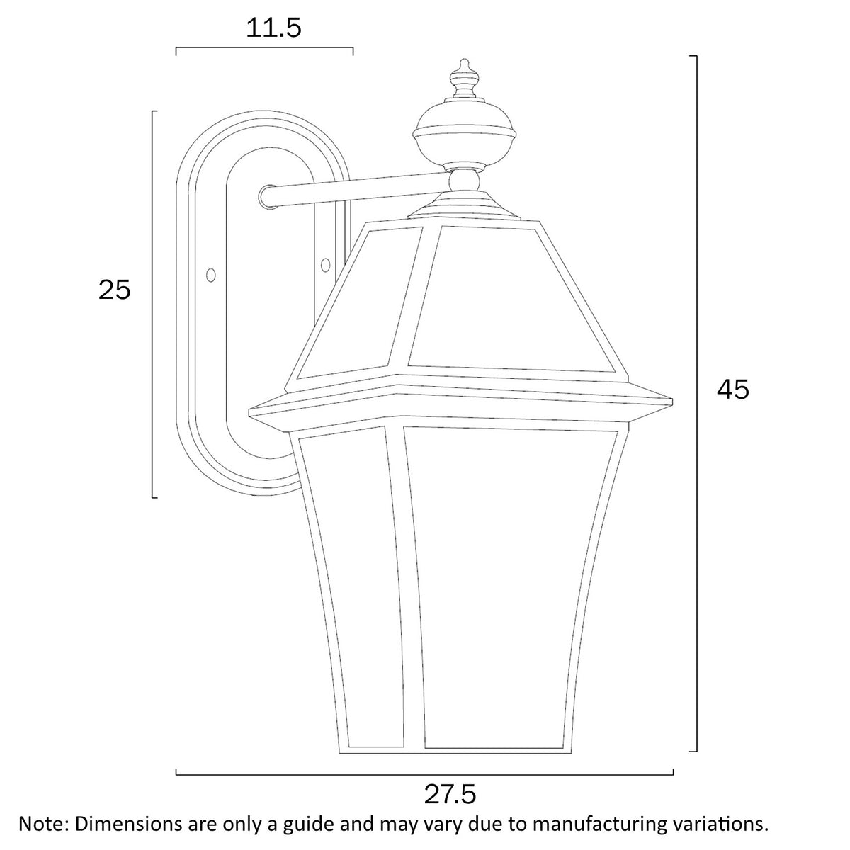Rye Exterior Wall Light Large
