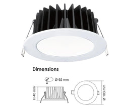 Ecogem 10w LED Downlight White